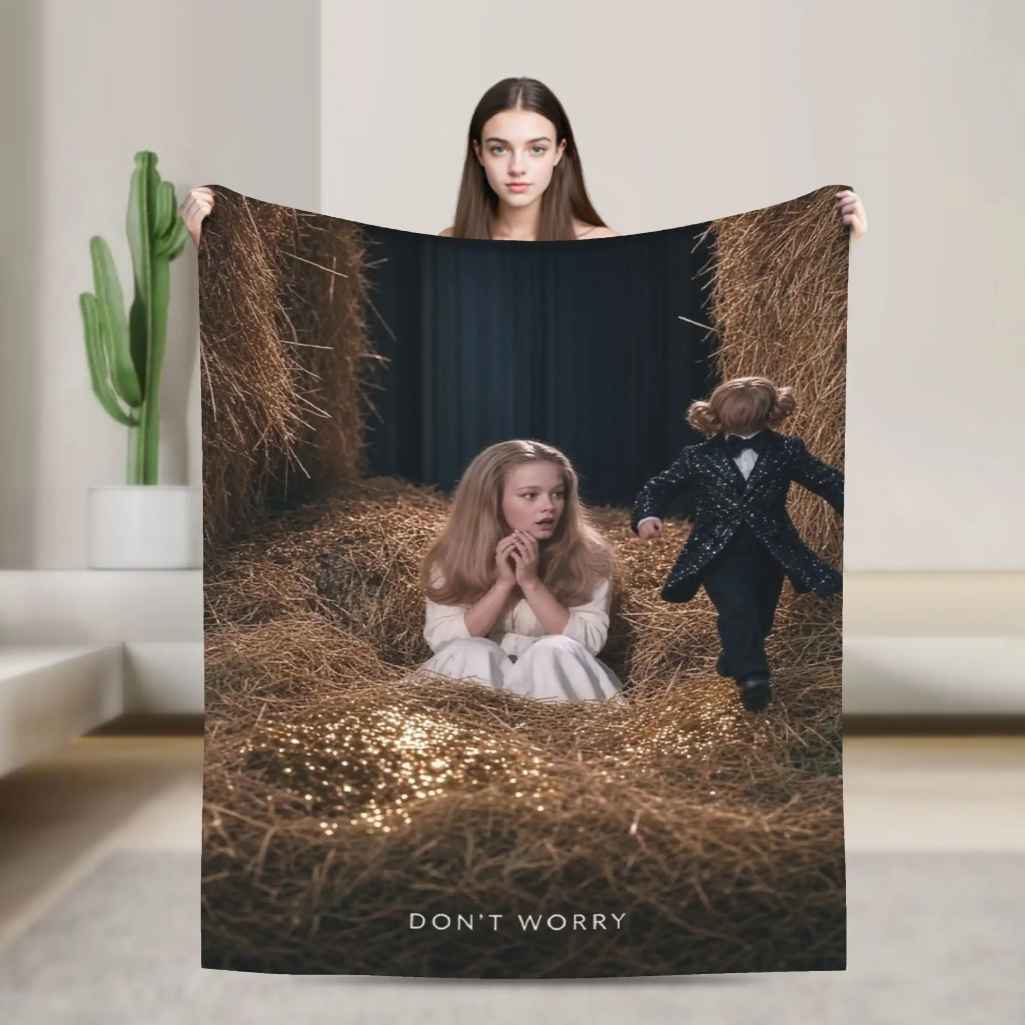 Rumpelstiltskin Don't Worry Wide Blankets  Flannel Novelty Warm Throw Blankets for Coverlet Decoration
