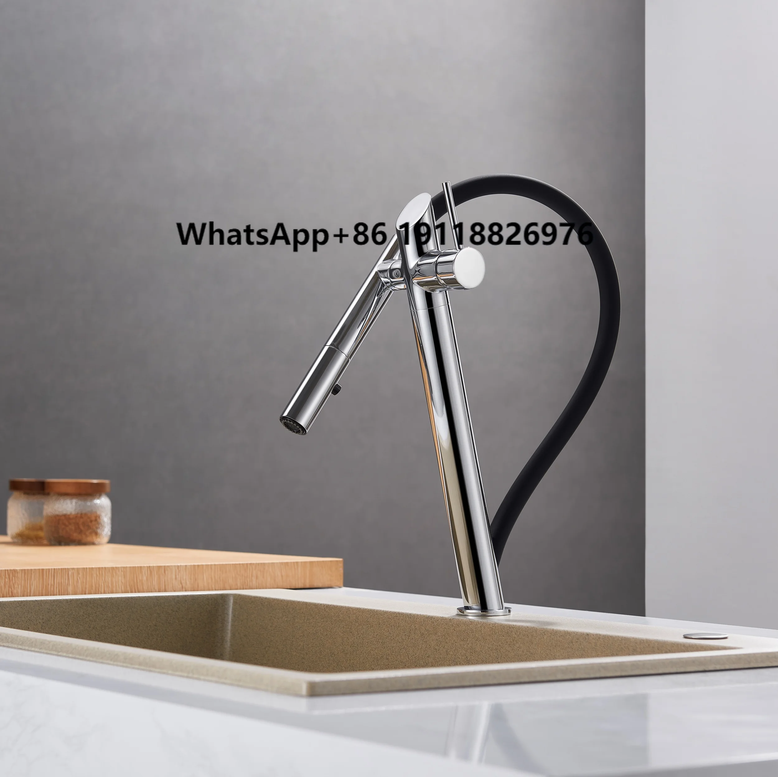 

Элегантный латунный кухонный смеситель с выдвижным/внизмом, вращающийся хромированный полированный смеситель, несколько цветов, одно отверстие, горячая и холодная вода