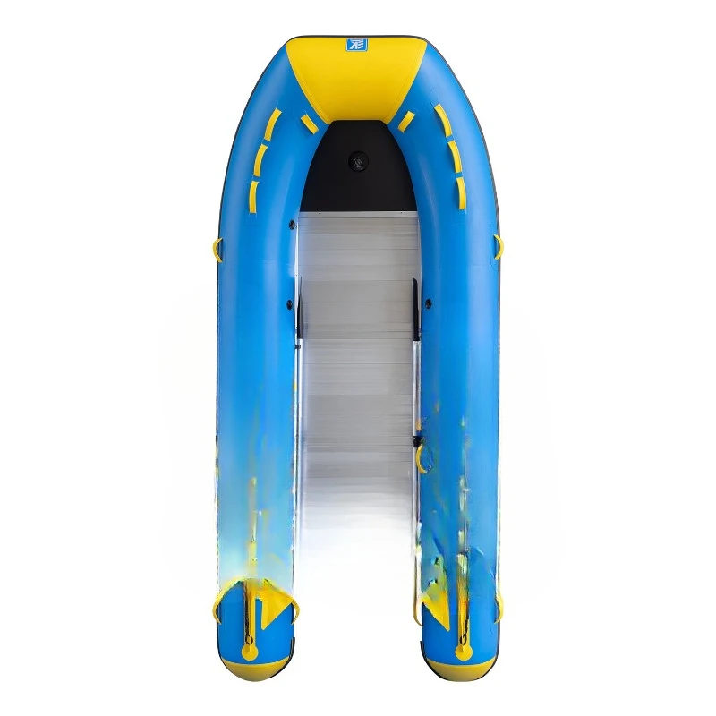 Rescue Boat Assault Boat Blue and Yellow Emergency Inflatable Boat Fire Protection