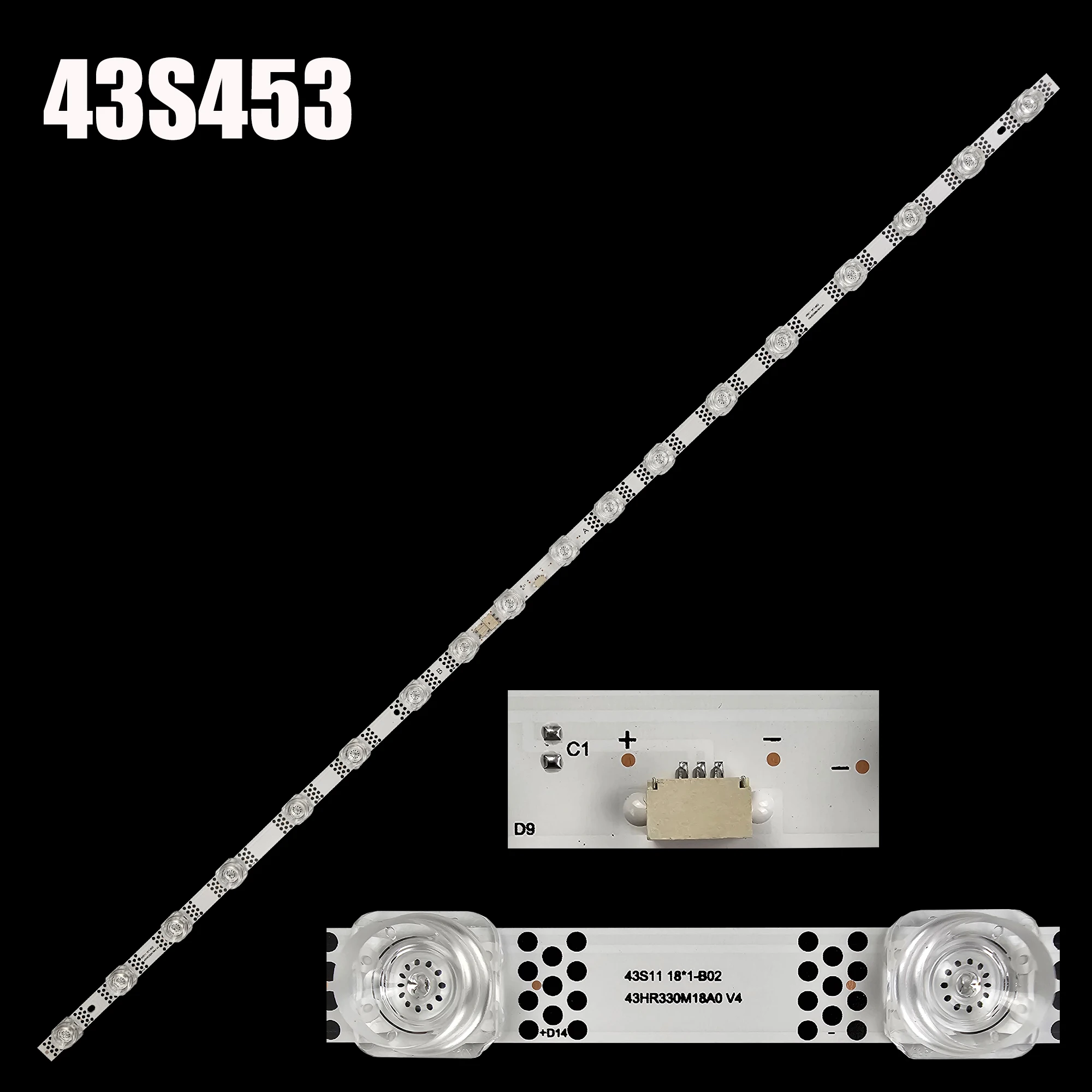 1/5/15 Analyste bande de rétroéclairage LED pour F43A-ZS 43S11 18*1-A15 43HR330M18A0 V4 43S453 43S455 43S45 43S451