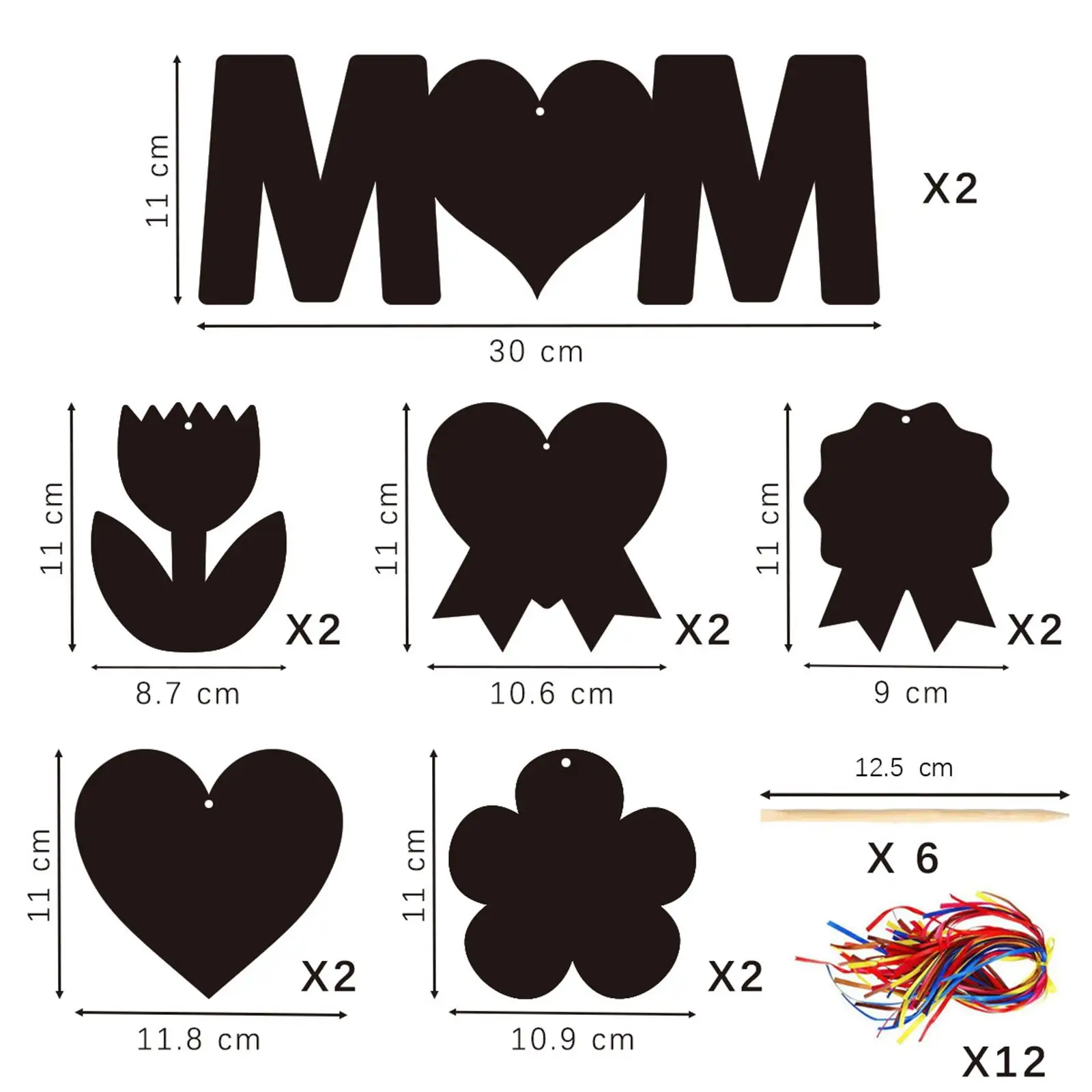

Scratch Paper Set Accessories DIY Supplies Decor Birthday Drawing Toys