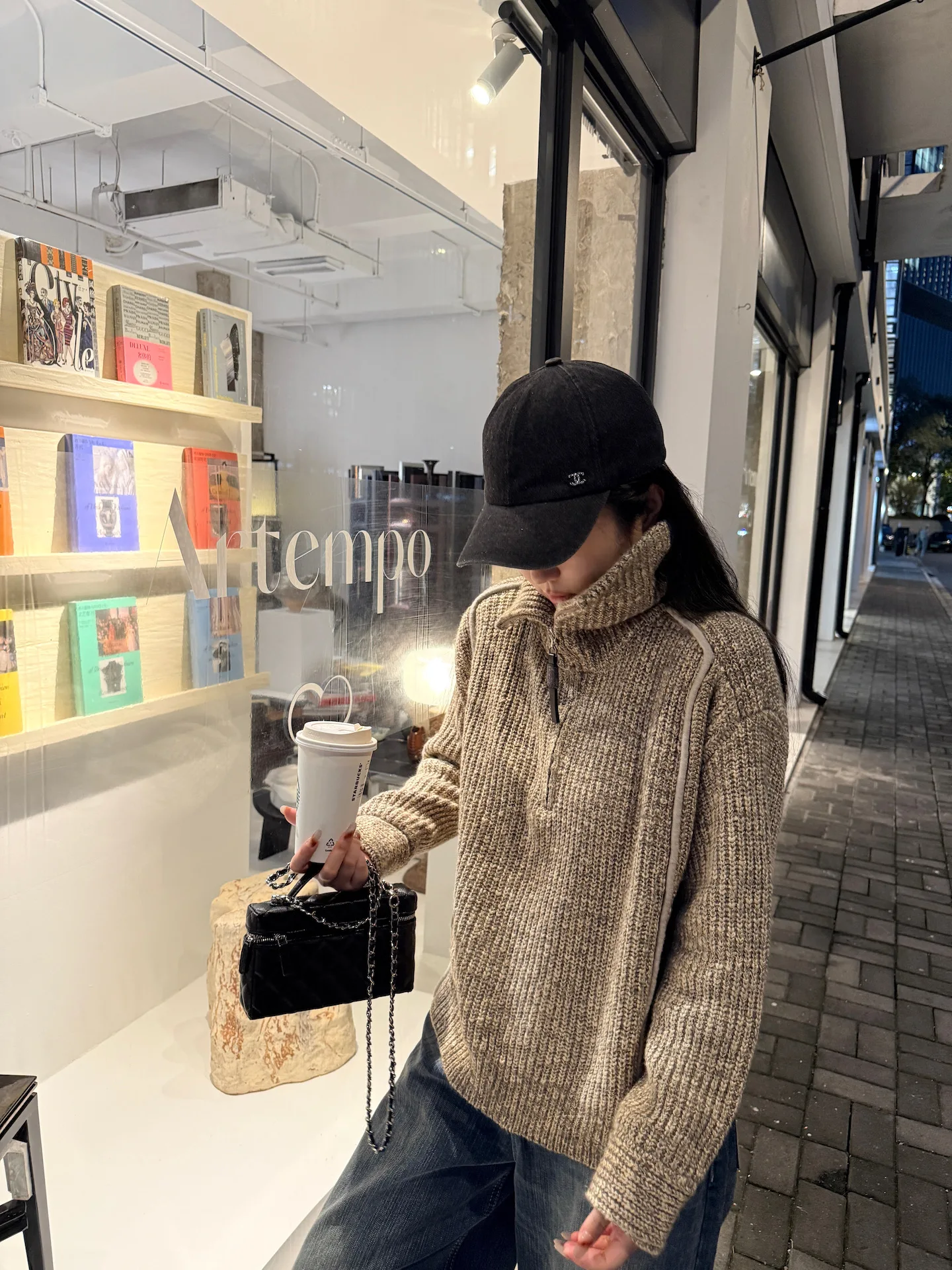 

Свободный женский шерстяной вязаный свитер 347S в стиле Cisas с воротником на молнии, удобный зимний модный женский топ