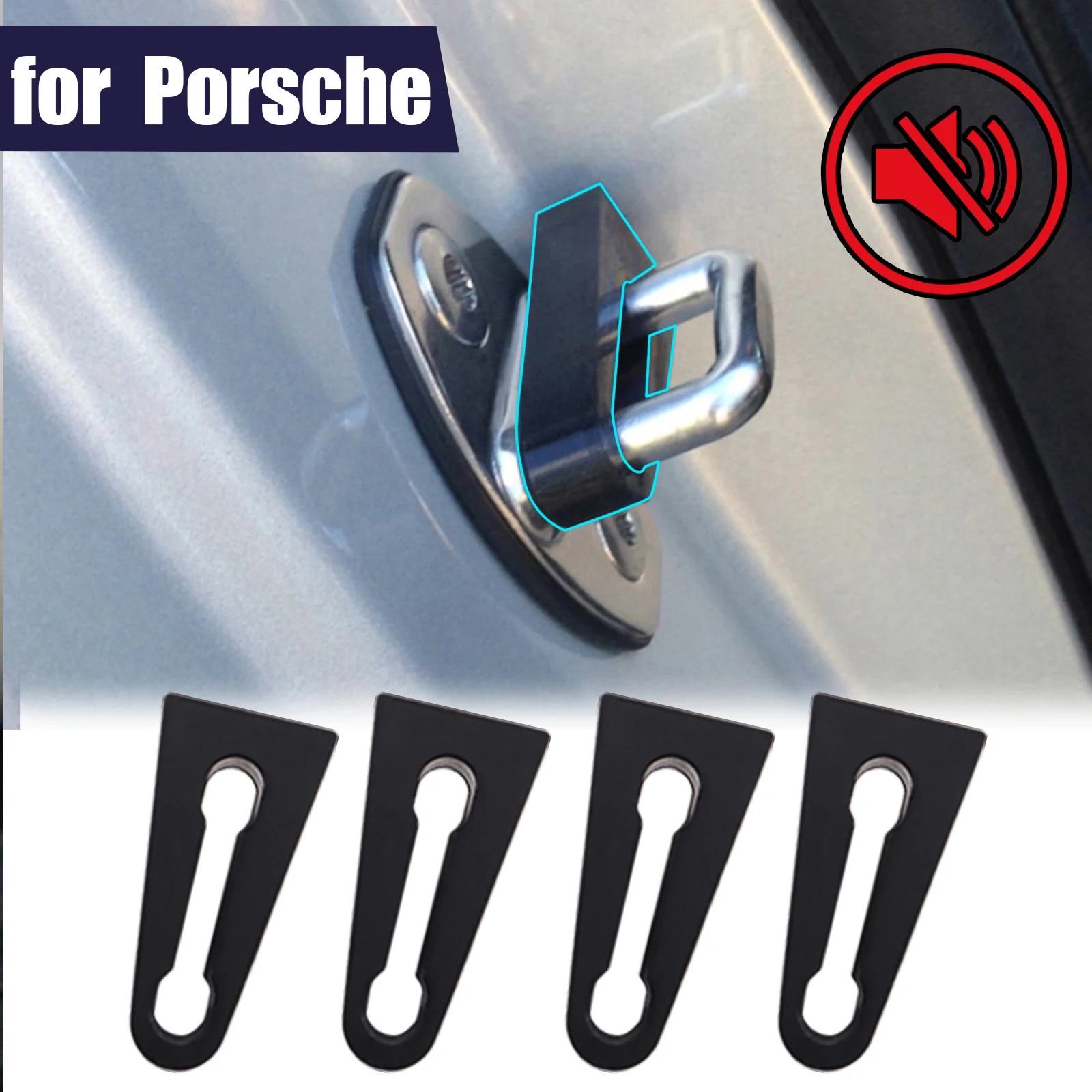 Door Lock Buffer Damper for Porsche Macan  Cayman Cayenne Boxster 981 987 Soundproof Insulation Deaf Creaking Stopper Deadener