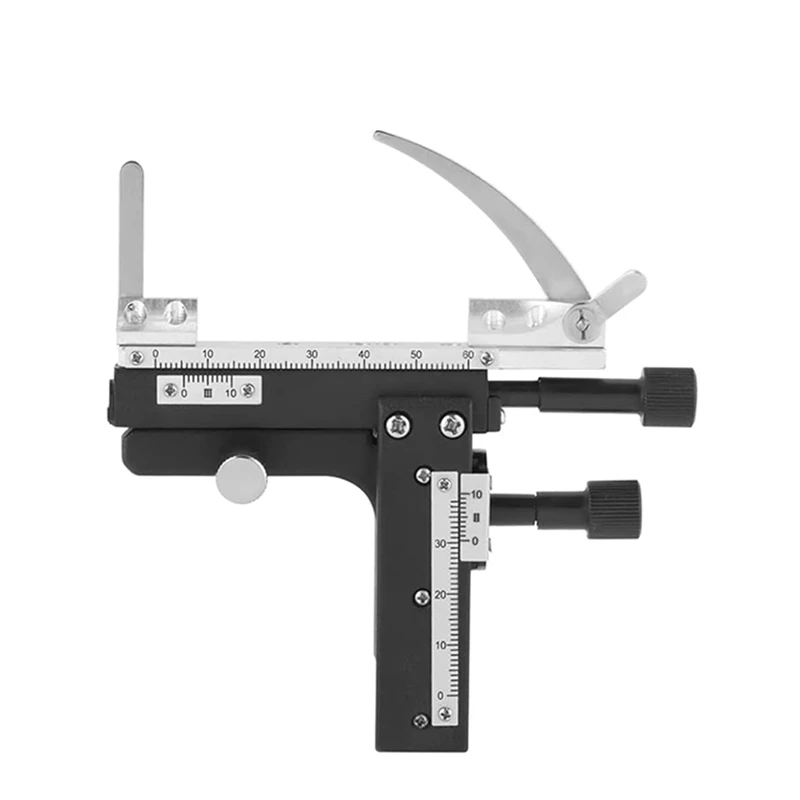 FULL-Microscope Mechanical Stage, Mechanical Stage Microscope, Professional Attachable Mechanical Stage Caliper With Scale