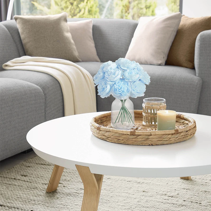 6 قطعة باقة زهور الفاوانيا الاصطناعية 20 سنتيمتر ورد صناعي للمنزل ديكور حديقة الزفاف الديكور في الهواء الطلق زهرية تشكيلة زهور #5