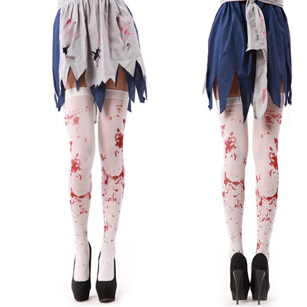 

Blood Socks Horror Design Durable Lightweight For Halloween Party Masquerade Cosplay Props Socks Leggings