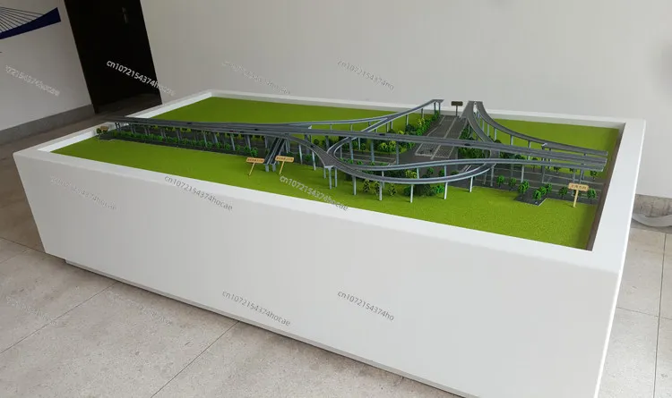 Traffic course teaching sample, infrastructure exhibition kit, custom highway viaduct bridge sand table model