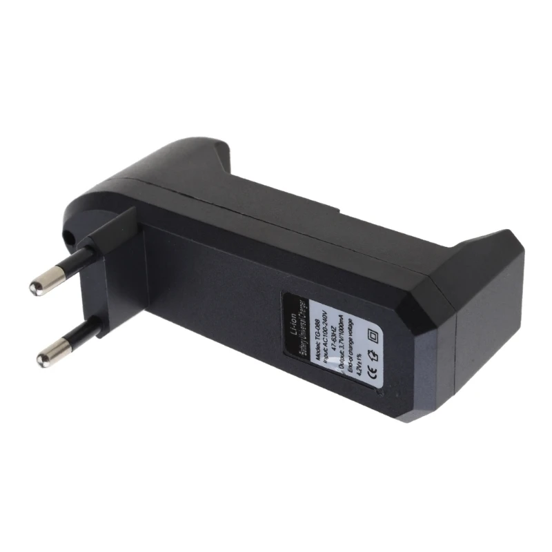 1-Slot Universal 3.7V Intelligent Power Off Battery Charger Adapter  EU Plug for Rechargeable Battery 18650 16340 Drop Shipping