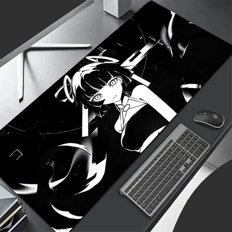 Alas Mouse Pola Alas Permainan Alas Mouse Karet Aksesori PC Alas Meja Anti Selip Alas Meja Kantor Alas Keyboard Gamer Komik Monokrom