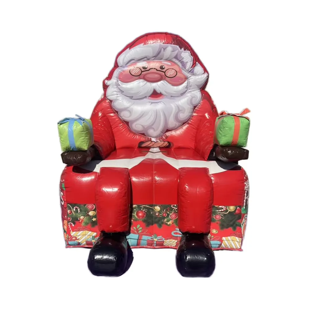 

Large Santa Inflatable Bouncer Sofa Chair For Christmas For Santa Sleigh Perfect King Throne For Party Rentals