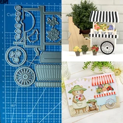 Lucky Goddess Metal Cutting Dies Flower Cart Stand Diy Scrapbooking Photo Album Decorative Embossing Paper Card Crafts