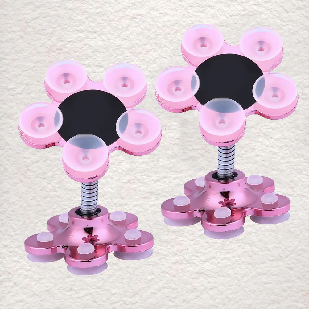 2 Pcs Phone Holder for Hand Cell Car Cup Mount Double Sided Grip Stand Rosy Dashboard Heavy Duty