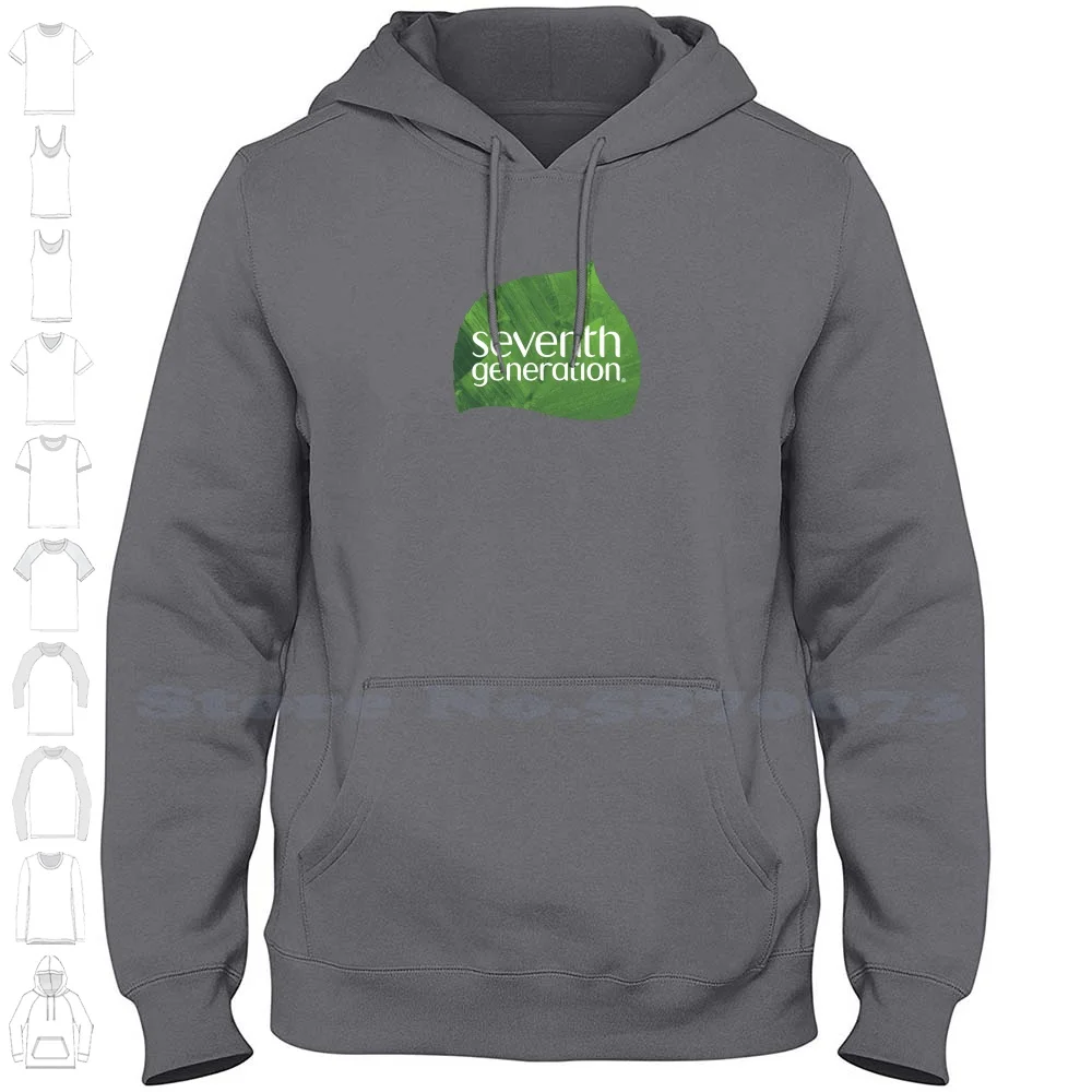 Seventh Generation Logo Casual Clothing Sweatshirt 100% Cotton Graphic Hoodie