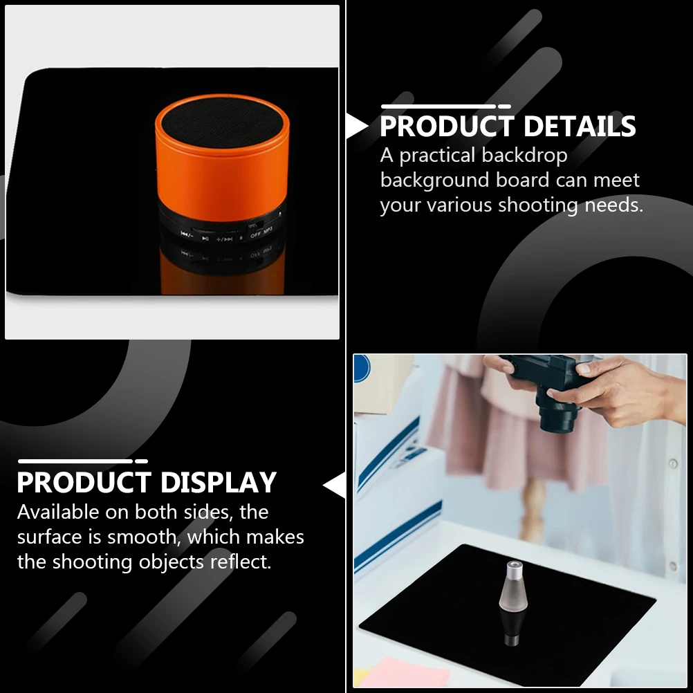 

2pcs Photo Backdrop Board Double Sided Reflective Surface for Small Item Desktop Photography Background Tool Smooth Commercial