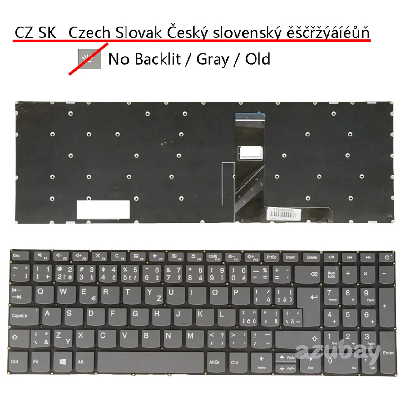 Keyboard For Lenovo IdeaPad V320-17ikb (81AH 81CN), 330-15IKB (81DC 81DE 81DK), 330-15IKB Touch (81DH, 81DJ) Czech Slovak