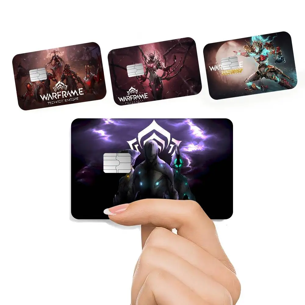 ملصقات جلدية لبطاقة الائتمان W-Warframe لـ VISA Bank Bus Metro Access Card غطاء طبقة رقيقة واقية ملصق مائي للنساء #3