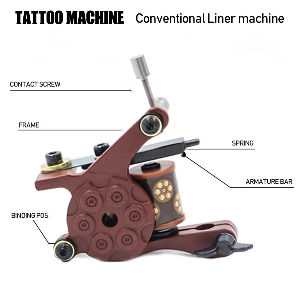 Coils Tattoo Machines Kit Power Supply Needles Ink Grips Set for Body Art Tools Set Permanent Makeup Tattoo Beginner Kit