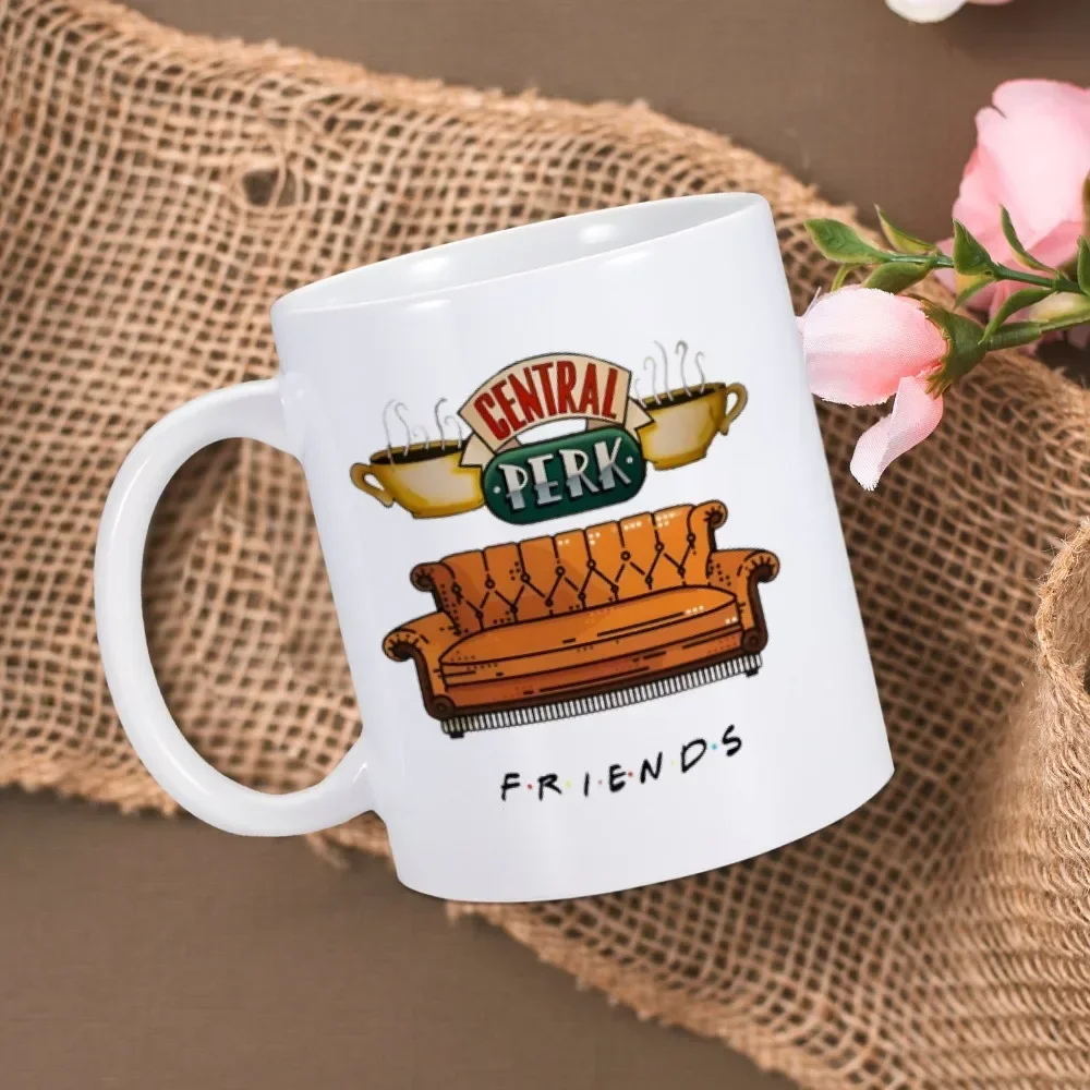 FRIENDS TV Show Coffee Mugs Central Perk Mug Ceramic Milk Tea Cup Gift for Best Friend Birthday 11oz Coffee Mug Dropshipping