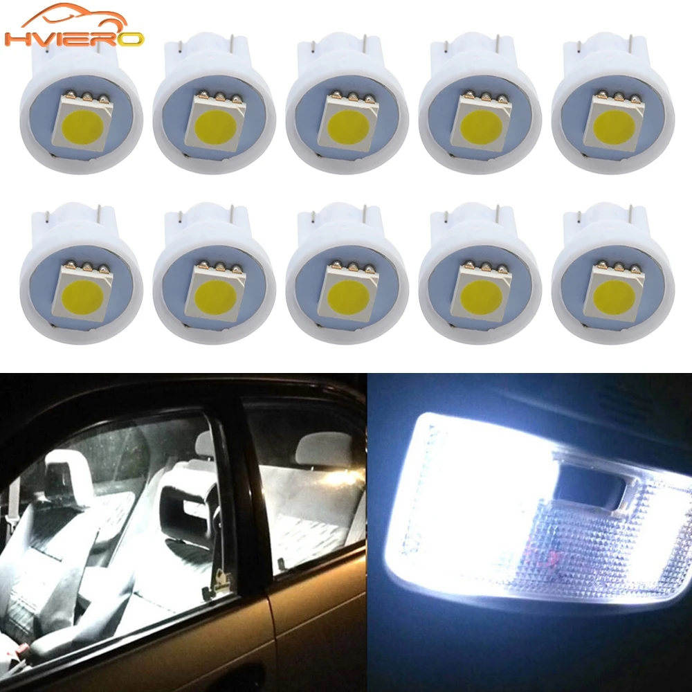 

10X белые, синие, красные, желтые, зеленые T10, 194, 168, 192, W5W, 5050, 1smd, купольная Светодиодная лампа поворотника для чтения, автомобильная лампа, фонари