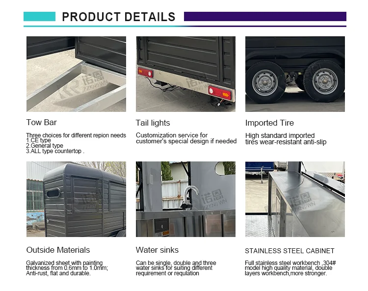 รถพ่วงสำหรับตั้งแคมป์เคลื่อนที่เคลื่อนที่ได้รถพ่วงสำหรับตั้งแคมป์ในร้านอาหาร