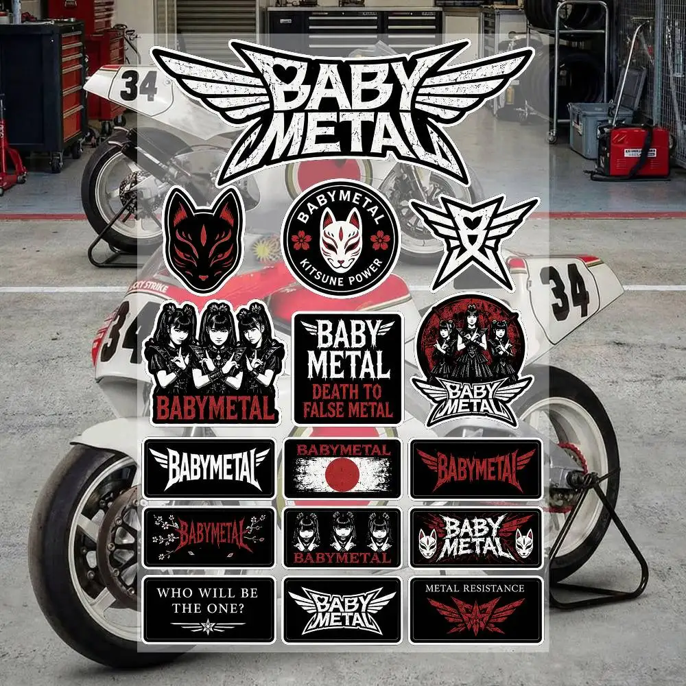 

B-A-B-YMETA-L Stickers Waterproof Vinyl Decals for Motorcycle cars bicycles skateboards Laptop Water Bottle Phone Case