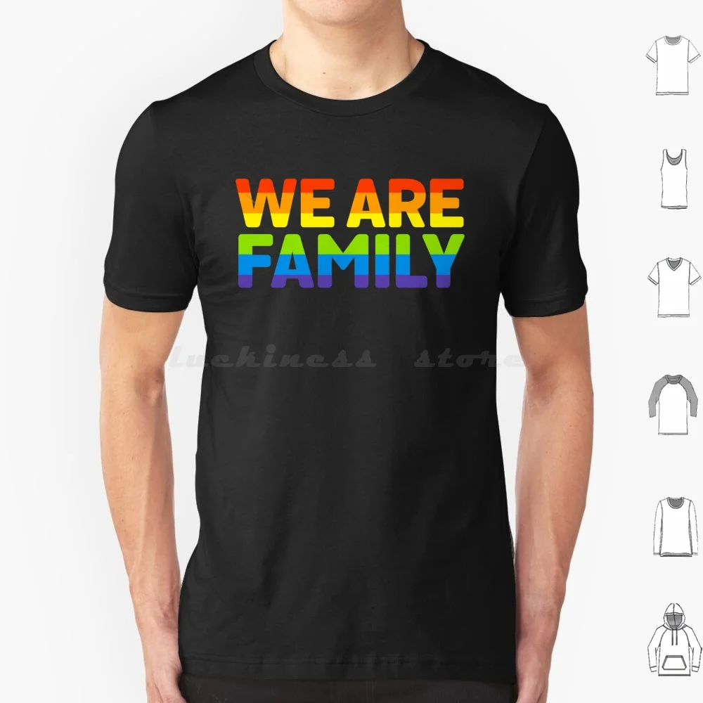 

Футболка We Are Family Pride Rainbow Equality 6xl, хлопковая крутая футболка с флагом Pride Pride Parade Pride Month We Are Family