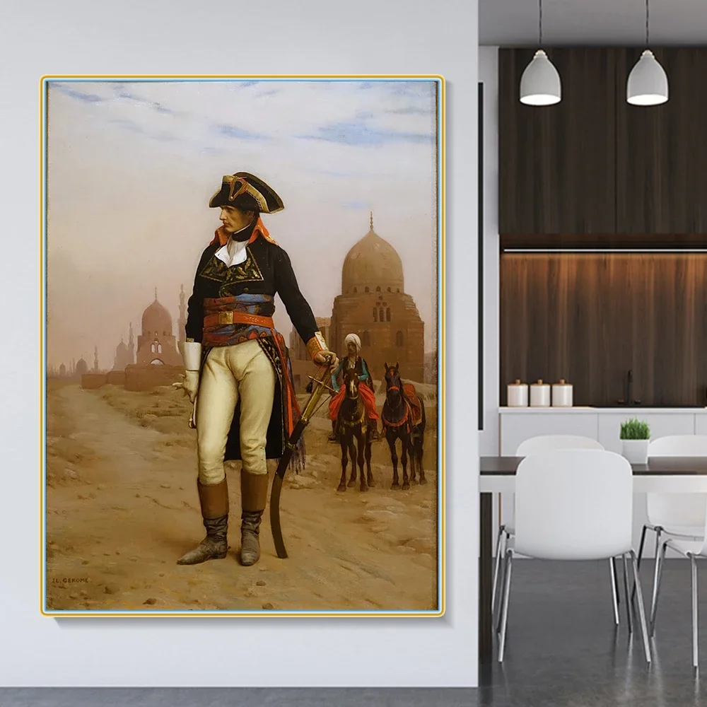 Jean-Leon Gerome《Napoleon in Egypt》Canvas Art Oil Painting Famous Artwork Poster Picture Modern Wall Decor Home Decoration