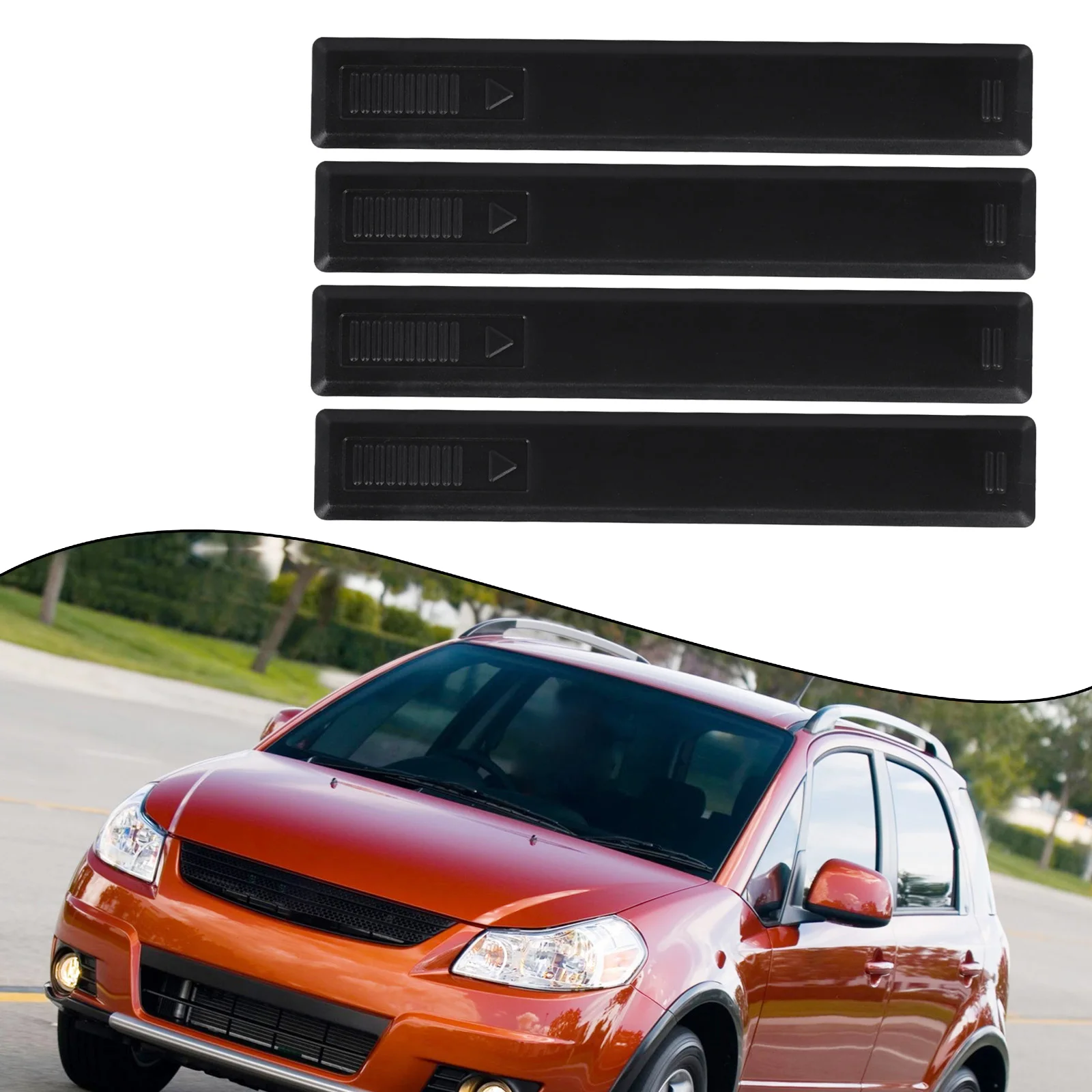 Set of 4 Replacement Clip Covers for Roof Rack Bars Hole Top Moulding on For Suzuki Swift Models from 2010 Chassis TSMN