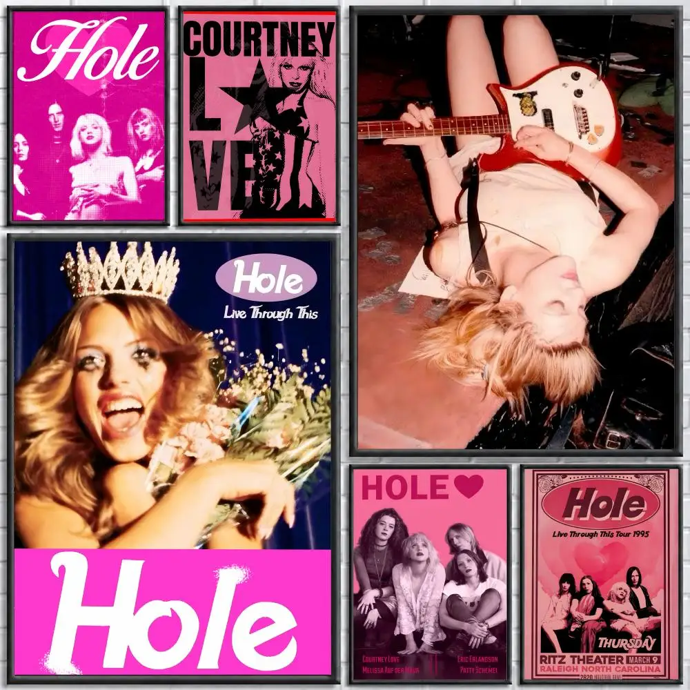 Band Hole Poster Poster Wall Sticker Waterproof Self Adhesive HD Art  Bedroom Bar Decor