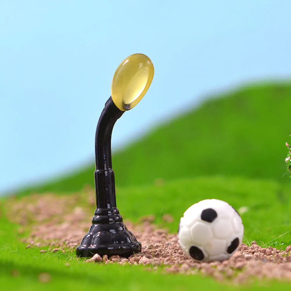 

12Pcs Luminous Street Light Prop Miniature Street Lamp for Tiny House Decor Micro Landscape Scene Sand Table Accessories