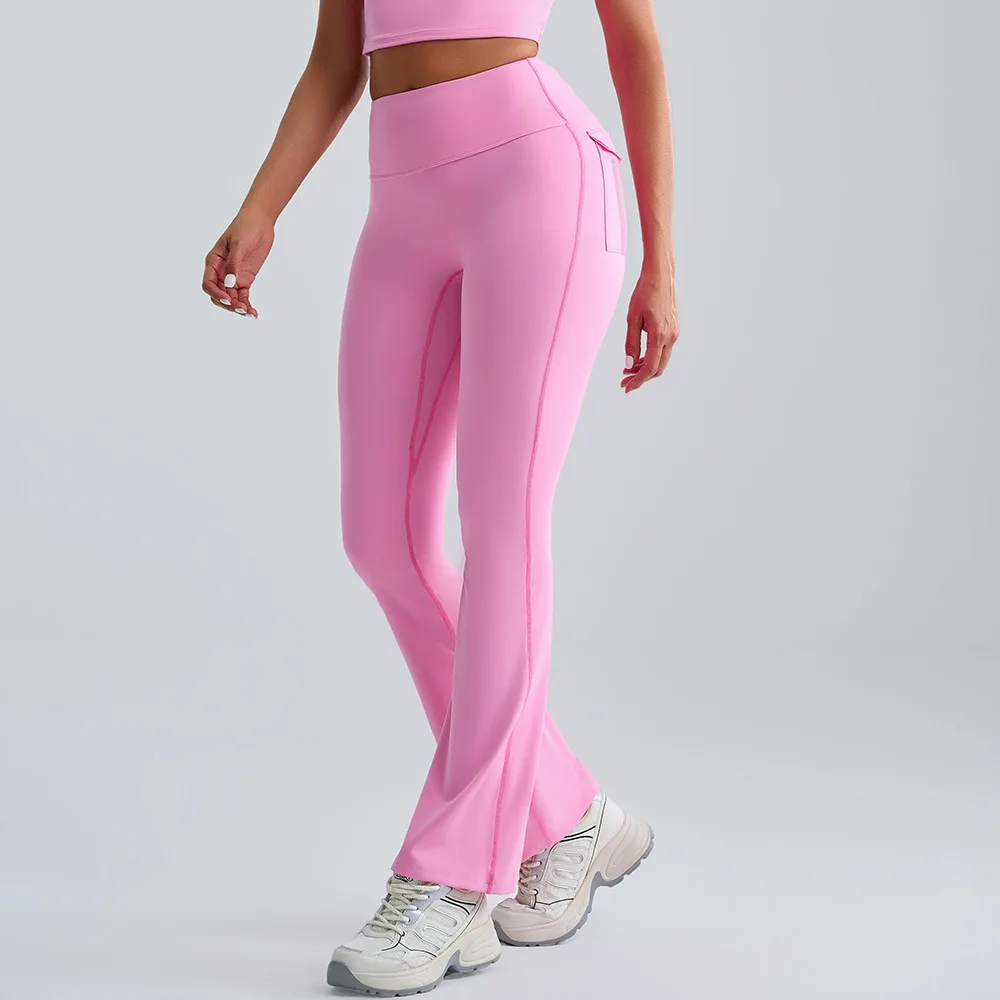 

High Waist Yoga Pants for Women, Butt Lifting Flared Leggings, Slim Fit Running Fitness Trousers, Quick-Dry Stretch Sportswear