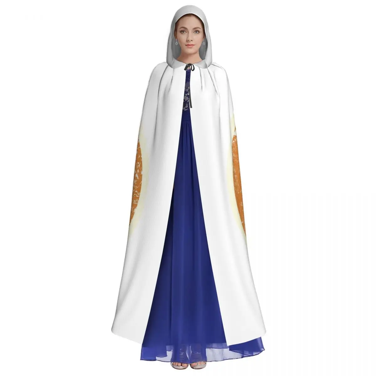 76 Oil Union Vintage Long Hooded Cloak Witch Medieval Costume Cosplay Cape HalloweenVampire Adult Unisex - view 3