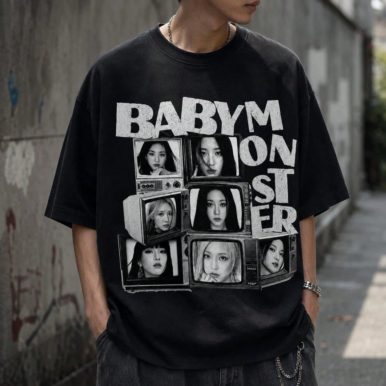 BABYMONSTE R Shirt Kpop Girl Group Photo Tee Korean Pop Fan T-Shirt Babymonsterr Concert Shirt Kpop Lover Gift