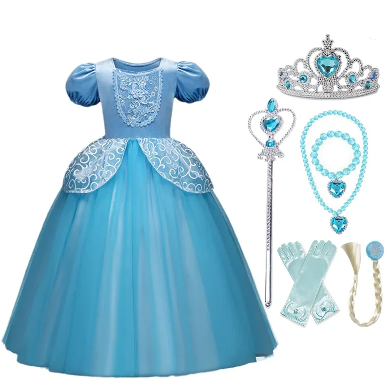 Ragazze Costume di Halloween Cosplay Princess Dress For Kids Carnival Party Fancy Dress Up bambini travestono i vestiti 4-10 anni