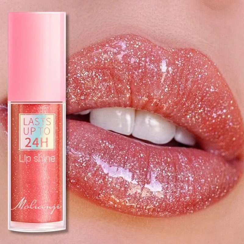 3 ألوان تتدفق ضوء بريق الشفاه الصقيل طويلة الأمد ترطيب الماس لامع ملمع الشفاه لامعة اللؤلؤ السائل أحمر الشفاه