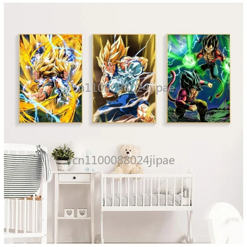 Anime Classic Dragon Ball Goku Vegeta Super Saiyan Immagini ad alta definizione Pittura su tela Pittura colorata Opere d'arte Miglior regalo