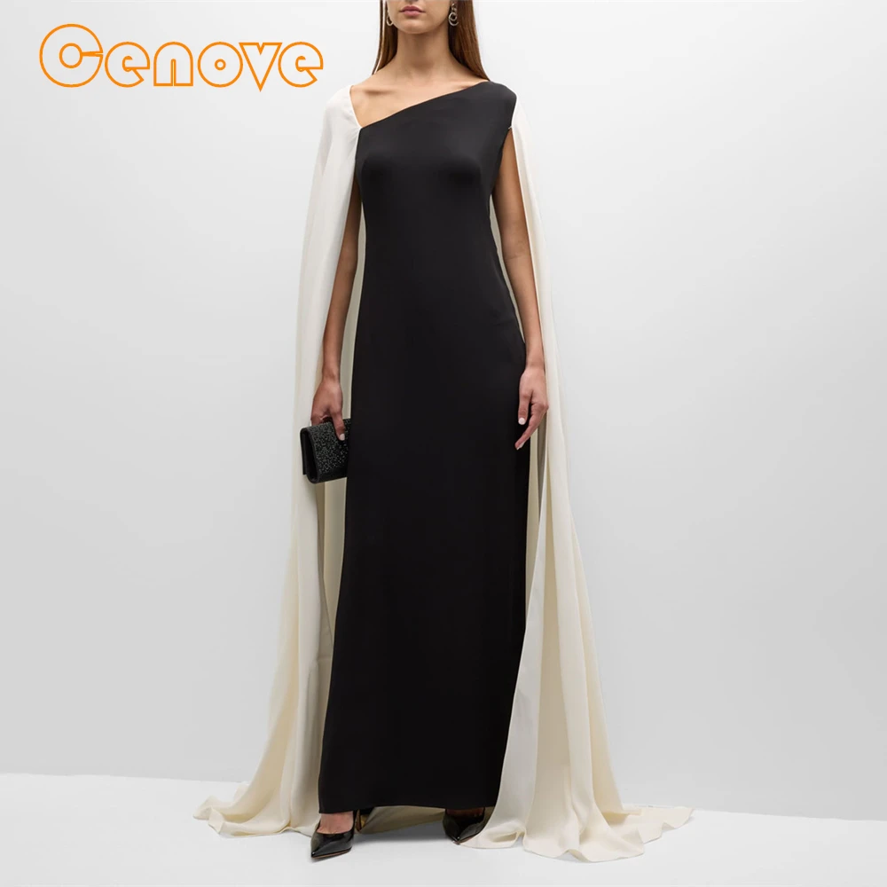 

Cenove A-Line V Neckline Prom Dress Ankle -Length With Long Shawl Sleeves Evening Summer Party Dress For Women2023