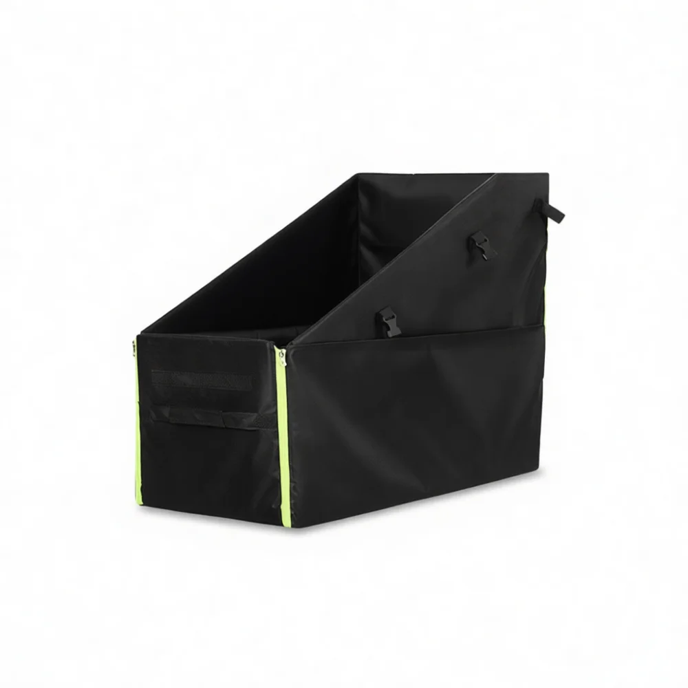 Portable Storage Organizer For Folding Bike Car Trunk Durable Leather Carrier Box Universal 14 To 20 Inch Vehicle