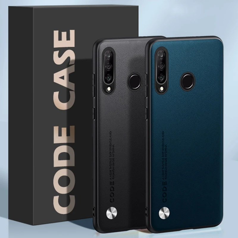 Luxuriöse PU-Leder-Handyhülle für Huawei P30 Lite, Schutzhülle aus mattem TPU-Silikon, stoßfeste Hülle für Huawei P30 Pro Coque