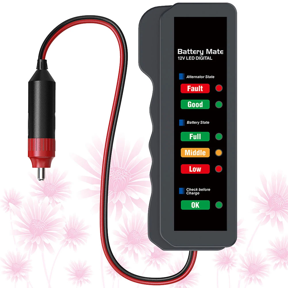 

12V Tester Car Electrical Fault Analyzer Voltage Measurement Generator LED Indicator Overload Reminder Start Performance