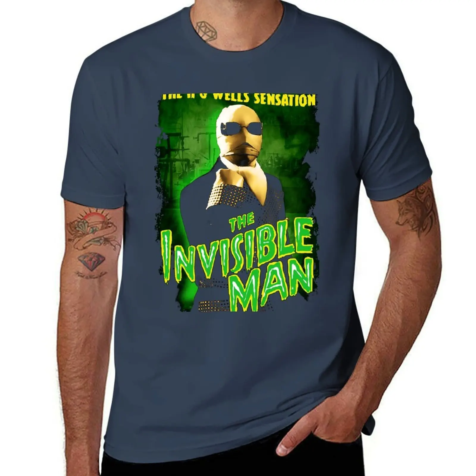 

H G Wells The Invisible Man Movie T-Shirt Big and Tall Loose Fit T-Shirt