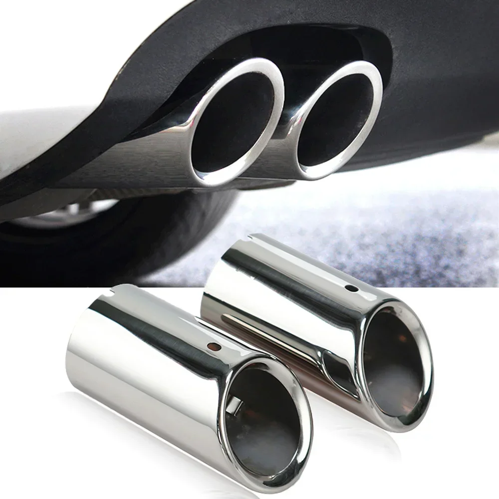 

2Pcs Auto Car Exhaust Muffler Tip Pipes Covers fit for VW Tiguan Passat B7 CC Audi A3 8P A4 B8 Q5 A1 2009-2015 Car Accessories