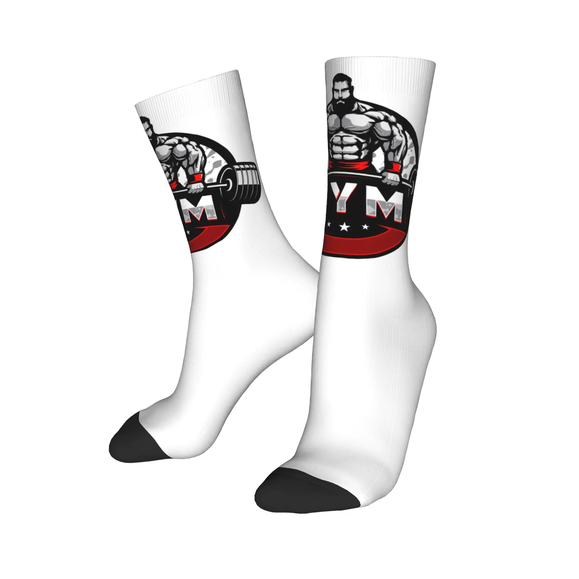 Custom Cute Bodybuilding Gym Socks Women Men Warm 3D Printed Fitness Muscle Football Sports Socks view 3