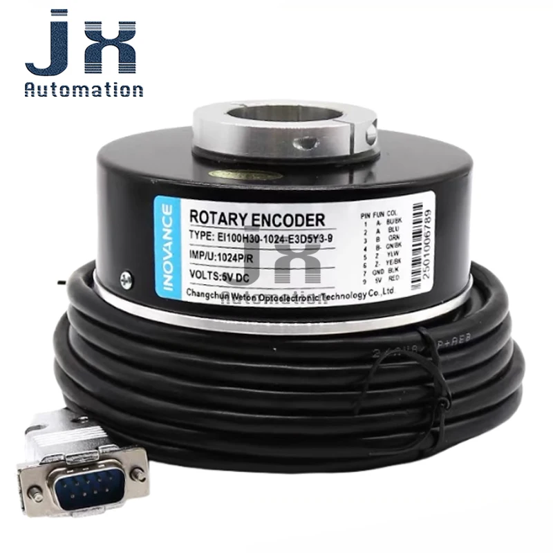 Original Changchun Huitong EI100H30-1024-E3D5Y3-9 Photoelectric Incremental Rotary Encoder 1024P/R 5V for Elevator Accessories
