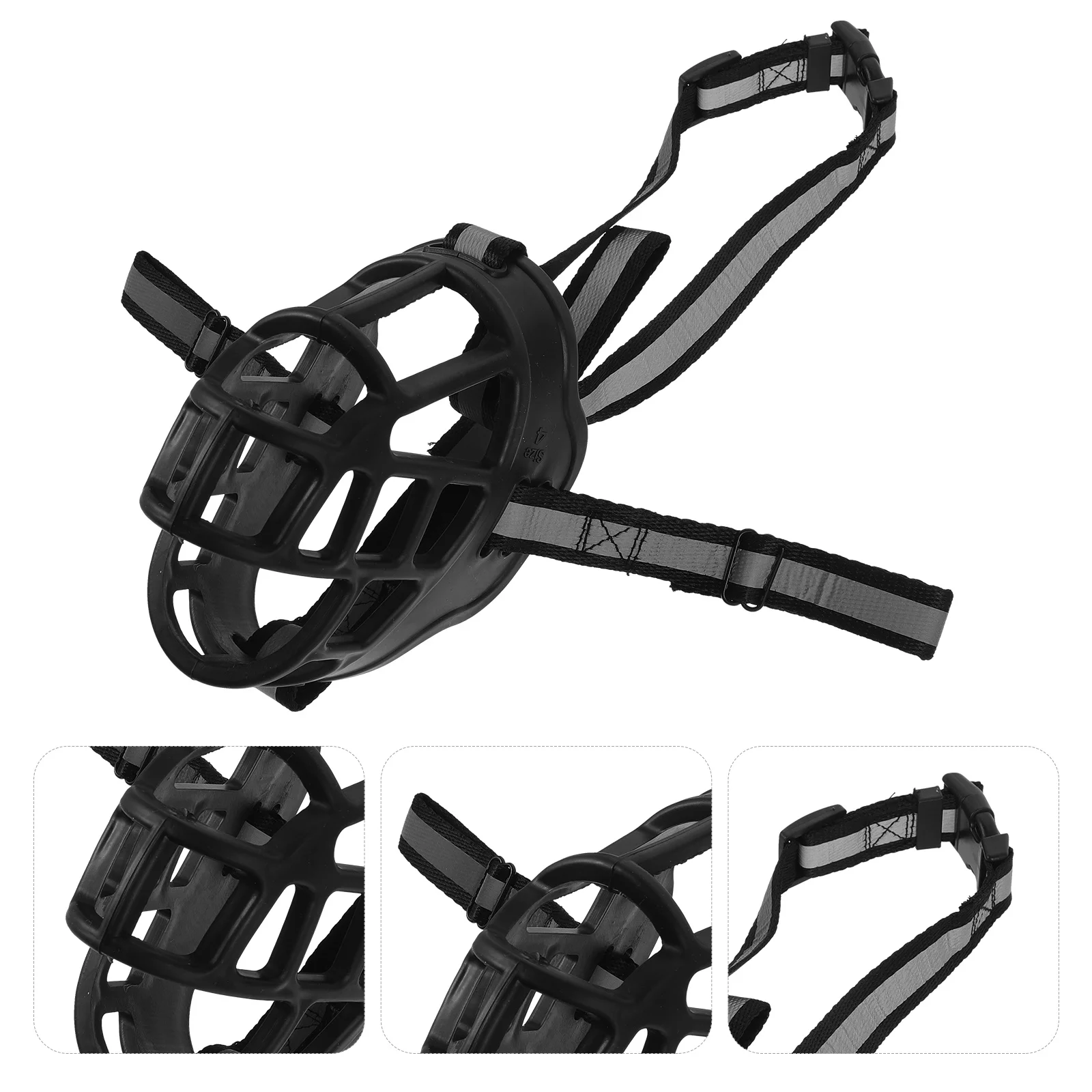 كمامة للكلاب قابلة للتعديل من مادة Tpr قابلة للتنفس ومضادة للحشرات للكلاب المتوسطة والكبيرة، كمامة آمنة للحيوانات الأليفة في الهواء الطلق، جرو محمول