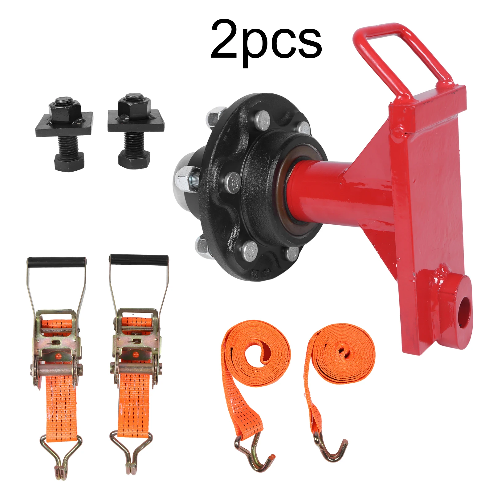 

Комплект из 2 усиленных осей для морских контейнеров с хомутами-трещотками, грузоподъемность 22000 фунтов, для перемещения пустых контейнеров 20-40 футов