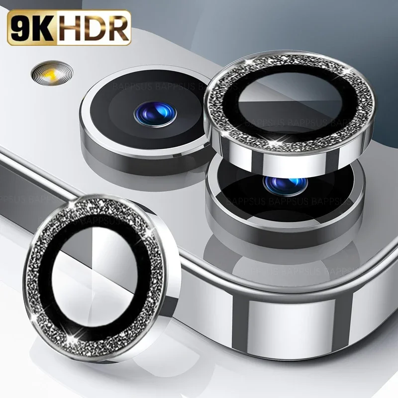 2024 Metal Glitter Camera Protector for Samsung Galaxy Z Flip 6 zflip 6 HD Clear Lens Glass Flip6 Alloy Ring for Zflip6 Lens Cap