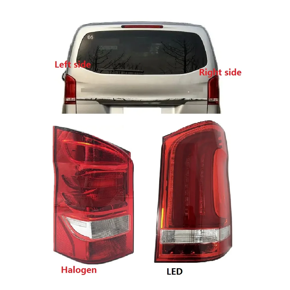 For Benz V Class Vito W447 V220 V250 V260 2016-2021 Halogen LED Tail Lamp Turn Signal Reversing LampTail  Stop Lamp Assembly