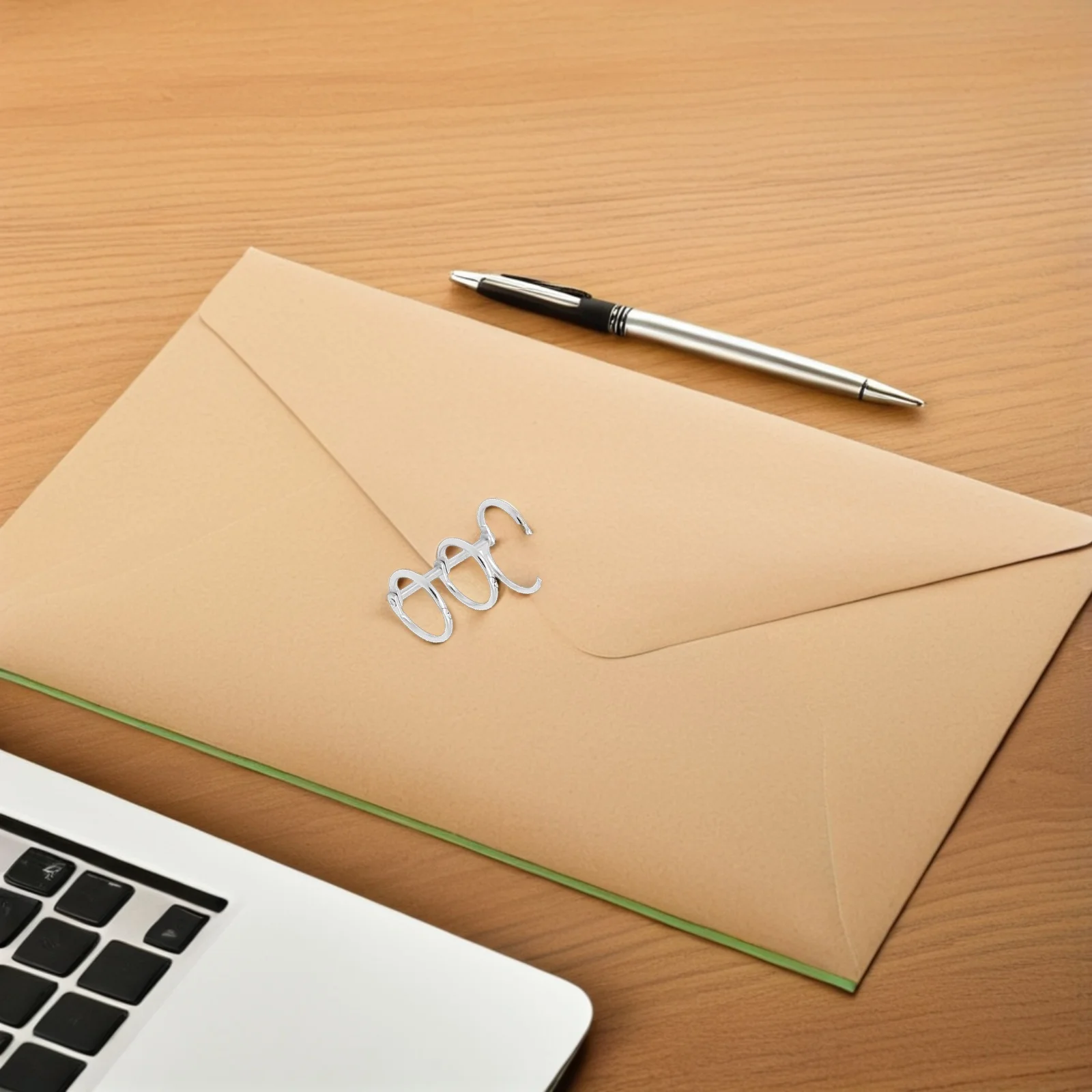 ห่วงโลหะสำหรับเข้าเล่ม 6 ชิ้น แบบสามรู สำหรับสมุดโน้ต DIY สมุดภาพ อุปกรณ์เครื่องเขียน ห่วงสำหรับจัดระเบียบเอกสารแบบถอดได้