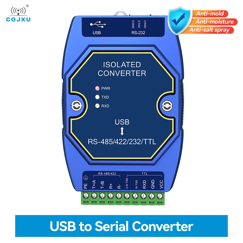 

USB to Serial Converter USB to RS485/232/422/TTL High Protection Isolation COJXU E810-U15H USB-C Interface Industrial Grade